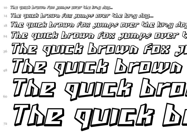 SF Junk Culture font waterfall